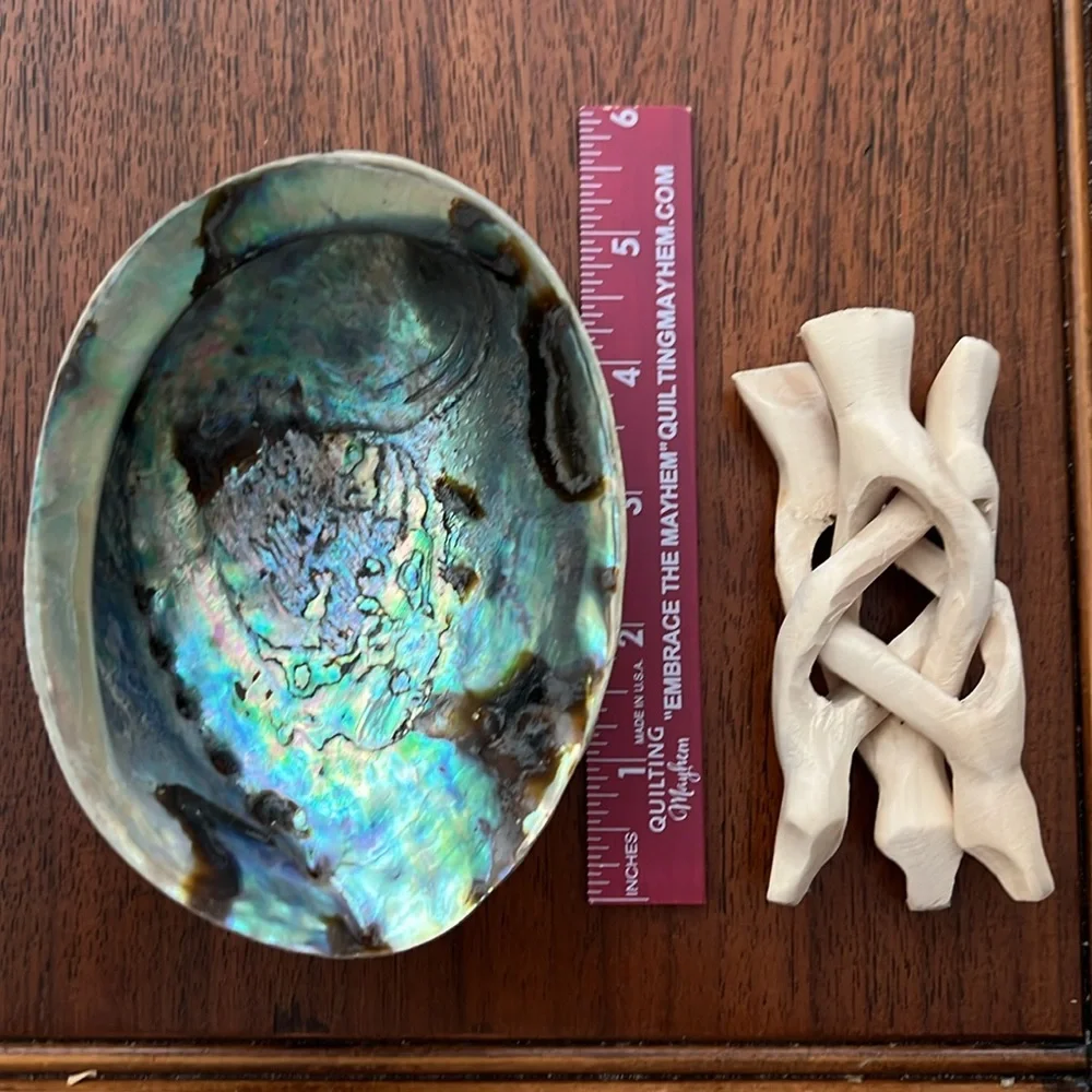 Abalone Shell Incense Burner-Smudge Bowl - Picture 13 of 13